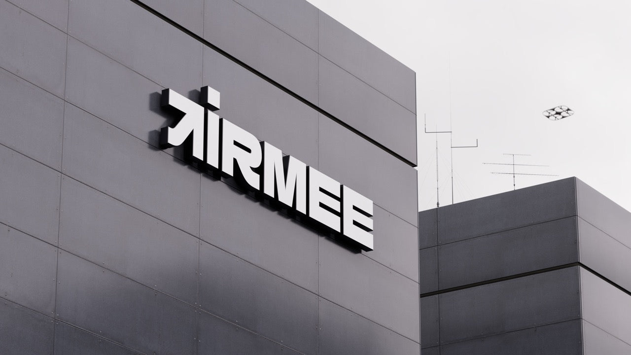 Airmee logo on a building facade